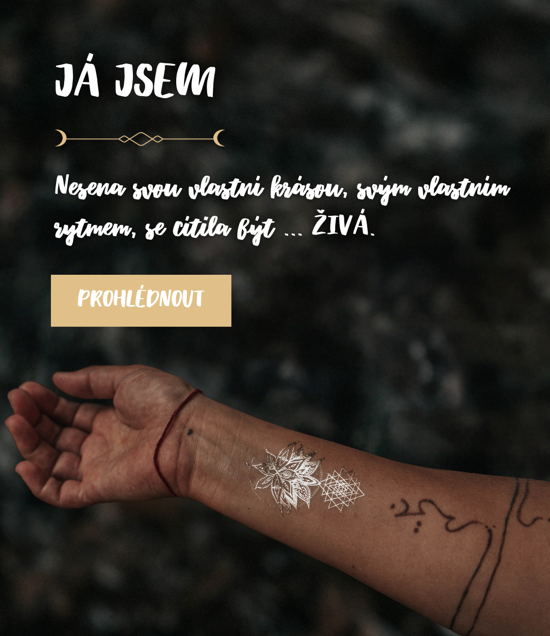 Já jsem - zlaté dočasné tetování