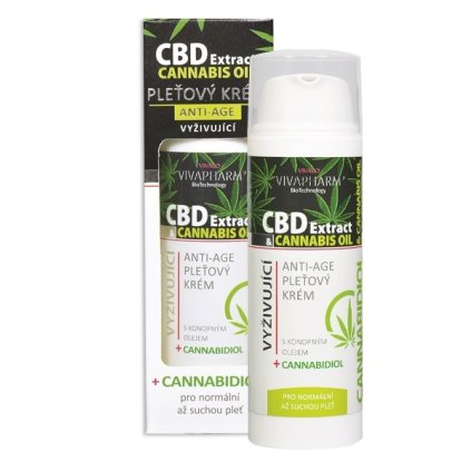 CBD Pleťový krém s cannabidiolem VIVAPHARM 50 ml