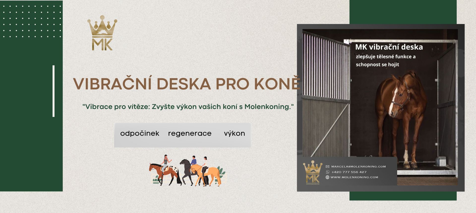 vibrační deska pro koně