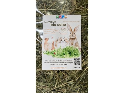 Prémiové české Seno pro hlodavce  1,5 kg- 100% Přírodní & Aromatické