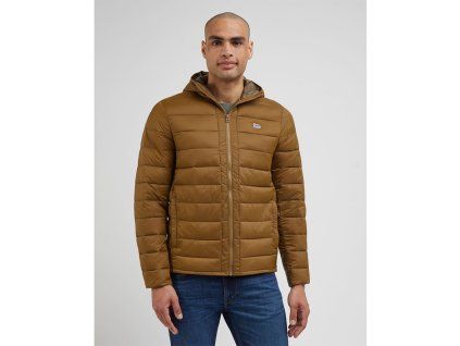 Pánska bunda Lee Light Puffer Jacket 112341644 hnedá
