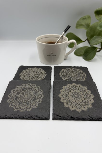 💰🛡️ Hojnost a Ochrana – set podtácků – 4 ks