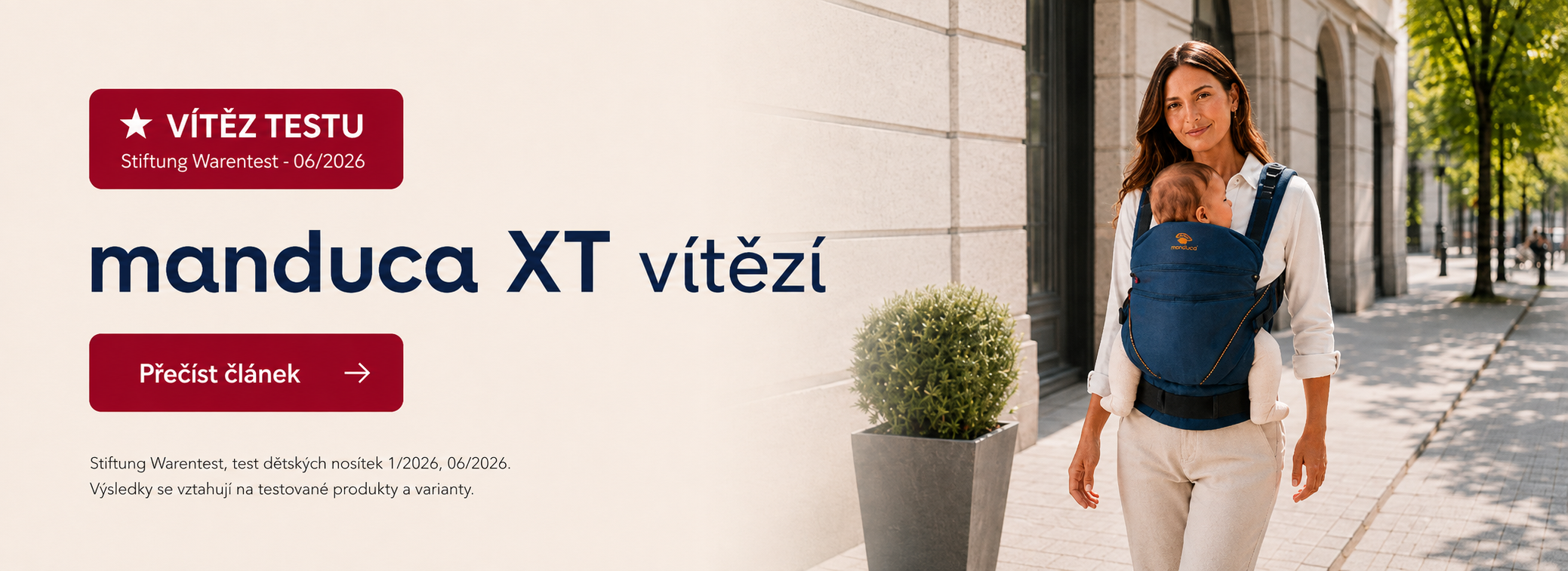 manduca XT vitez testu stiftung warentest 2026