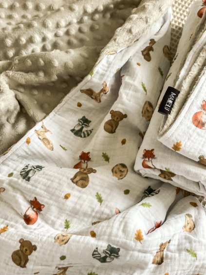 Dečka minky Lesní zvířátka