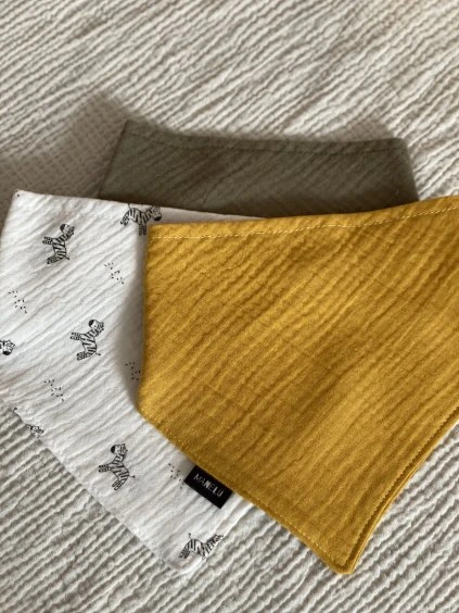 Sada mušelínových slintáčků Zebry