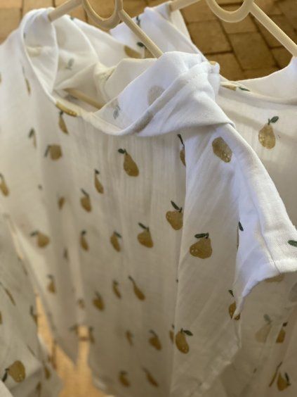 Mušelínové pončo - Hruštičky