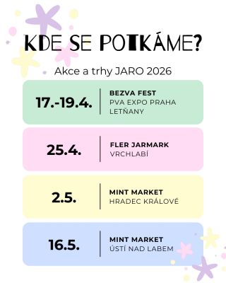 Konečně jaro! 🌷☀️ A já budu v dubnu a květnu součástí hned několika krásných akcí. 🤩 Na stánku máte možnost naživo vidět a...