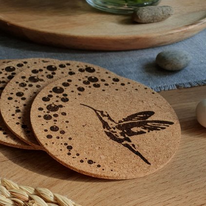 Korkové tácky Animal "Hummingbird"