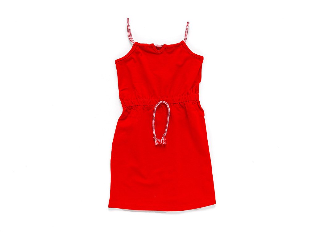 Letní dívčí šaty "ROPE RED"