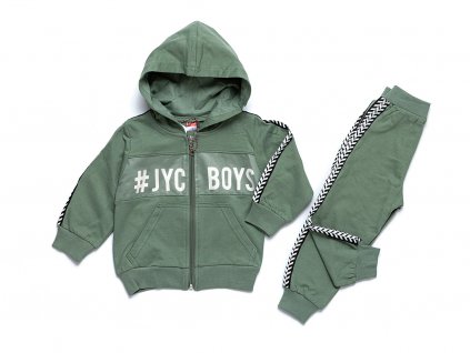 Chlapecká tepláková souprava na zip "JYC BOYS"/Zelená, šedá