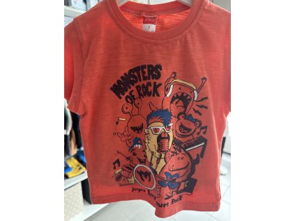 Chlapecká souprava s kraťasy "MONSTERS ROCK"/Červená