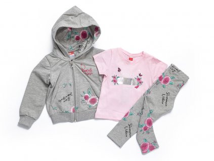 Dívčí bavlněná souprava "ROSE"/Šedá