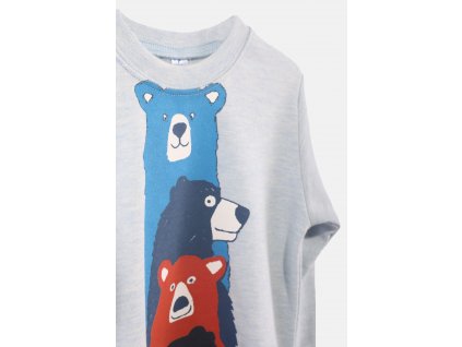 Chlapecké bavlněné pyžamo "4 BEARS SET"/Modrá, béžová