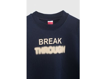 Chlapecká bavlněná mikina "BREAK THROUGH"/Hnědá, modrá