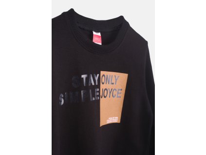 Chlapecké tričko s dlouhým rukávem "STAY TRUE"/Černá, Zelená