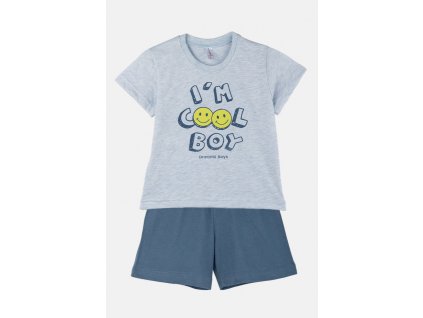 Chlapecké bavlněné pyžamo "COOL BOY/Modrá, béžová