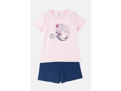 Dívčí bavlněné pyžamo "MERMAID"/Růžová