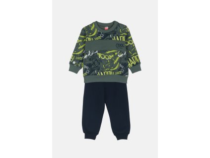 Chlapecká tepláková souprava "GRAFFITI HOODIE"/Zelená