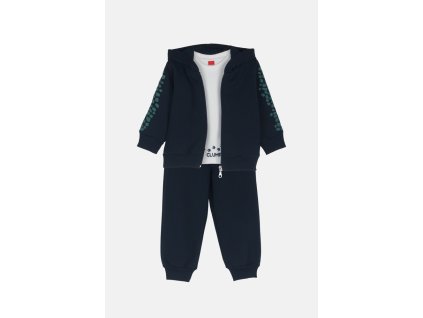 Chlapecká tepláková souprava 3-SET "DINO HOOD"/Modrá, zelená