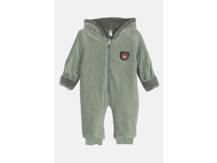 Dětský overal s fleecem "BEAR LIGHT"/Zelená