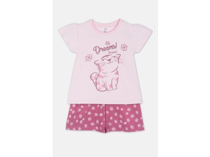 Dívčí bavlněné pyžamo "KITTY"/Růžová