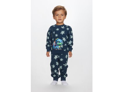 Chlapecké bavlněné pyžamo "DINO STARS"/Zelená, modrá