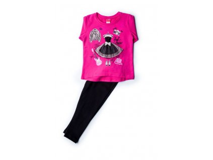 Dívčí souprava  "Dress" / růžovo černá