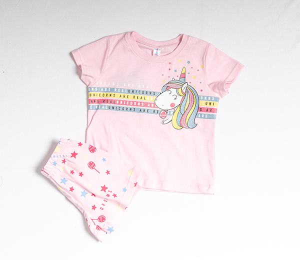 Dívčí bavlněné pyžamo "LOLIPOP"/růžová Barva: Růžová, Velikost: vel. 1 (78/86 cm)