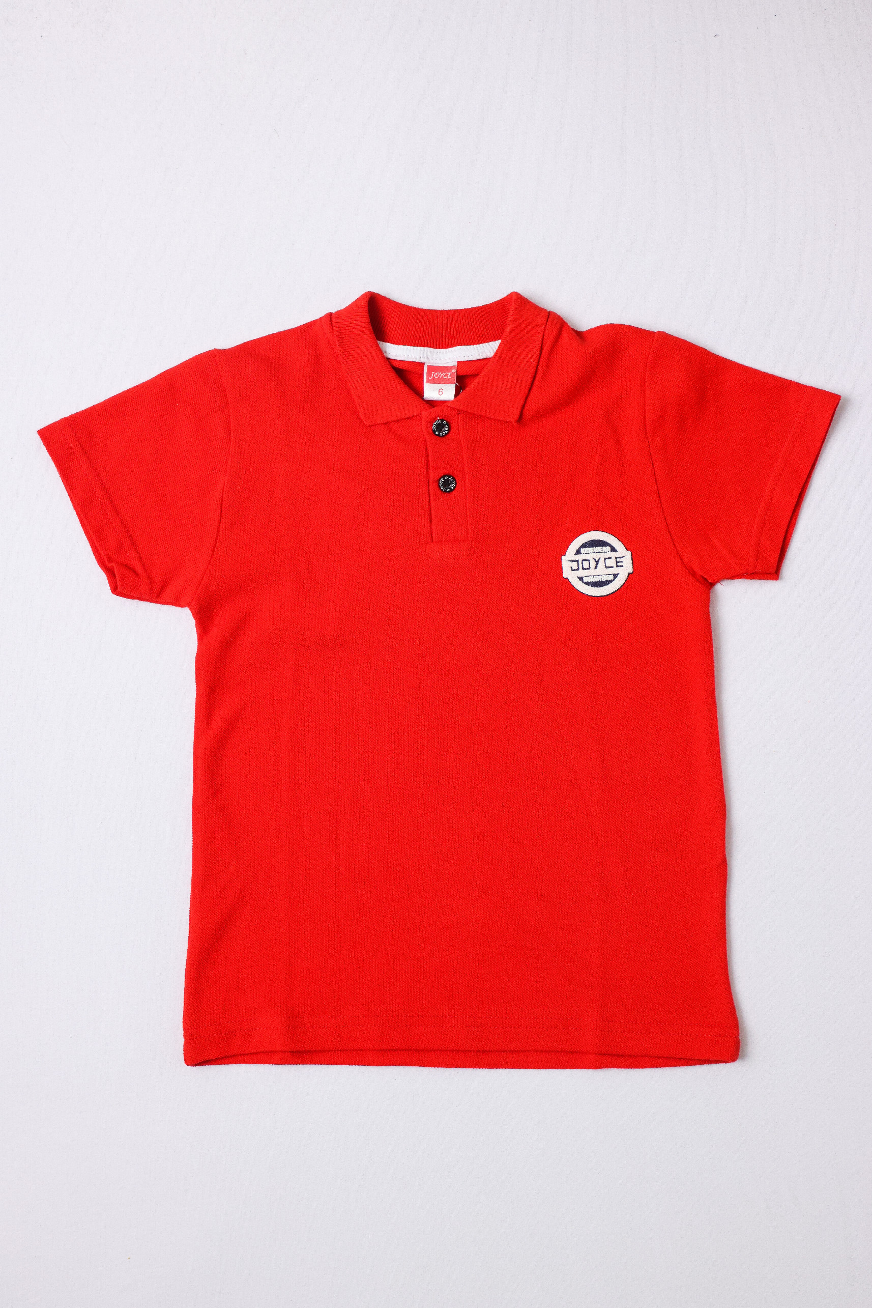 Chlapecké triko s límečkem "BASIC"/Modrá, červená, imperial blue Barva: Červená, Velikost: vel. 10 (138/144 cm)