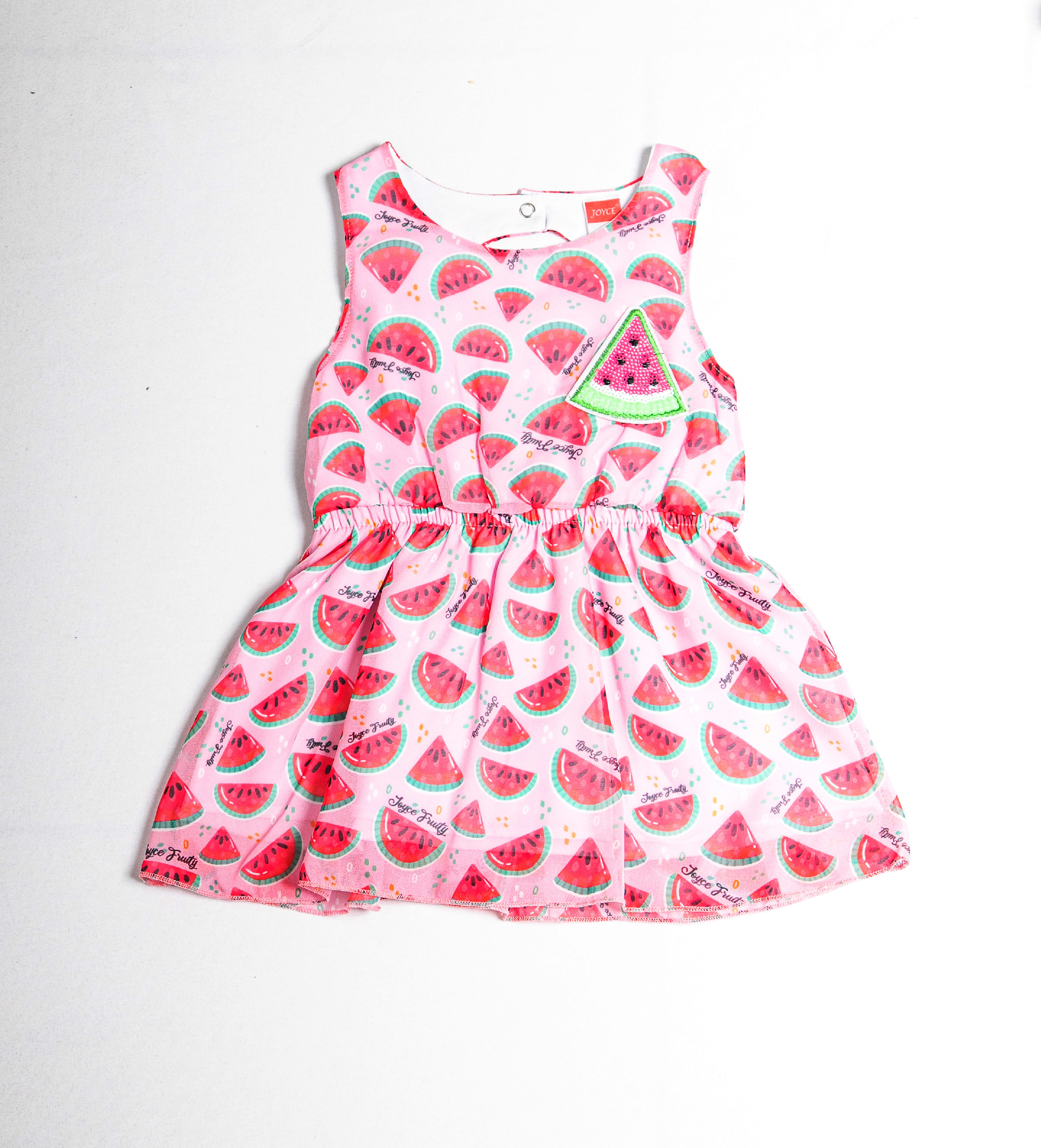 Dívčí letní lehké šaty "FRUITY"/Melounové Barva: Růžová, Velikost: vel. 1 (78/86 cm)