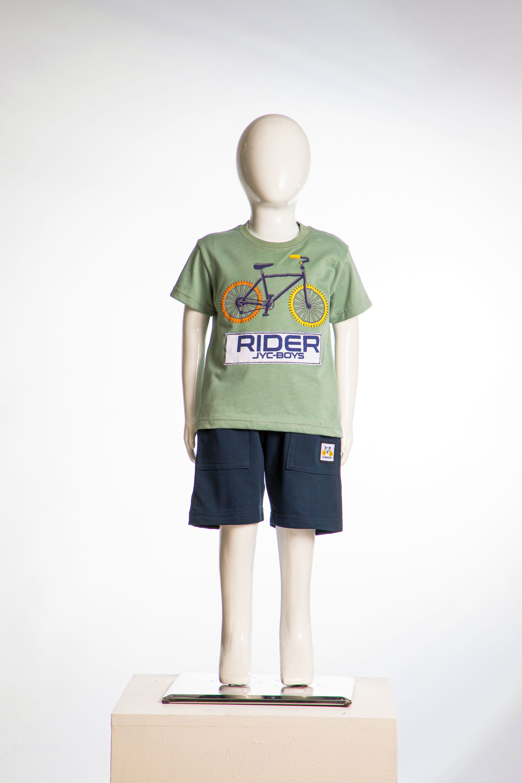 Chlapecká letní souprava "RIDER"/Zelená Barva: Mintová, Velikost: vel. 1 (78/86 cm)
