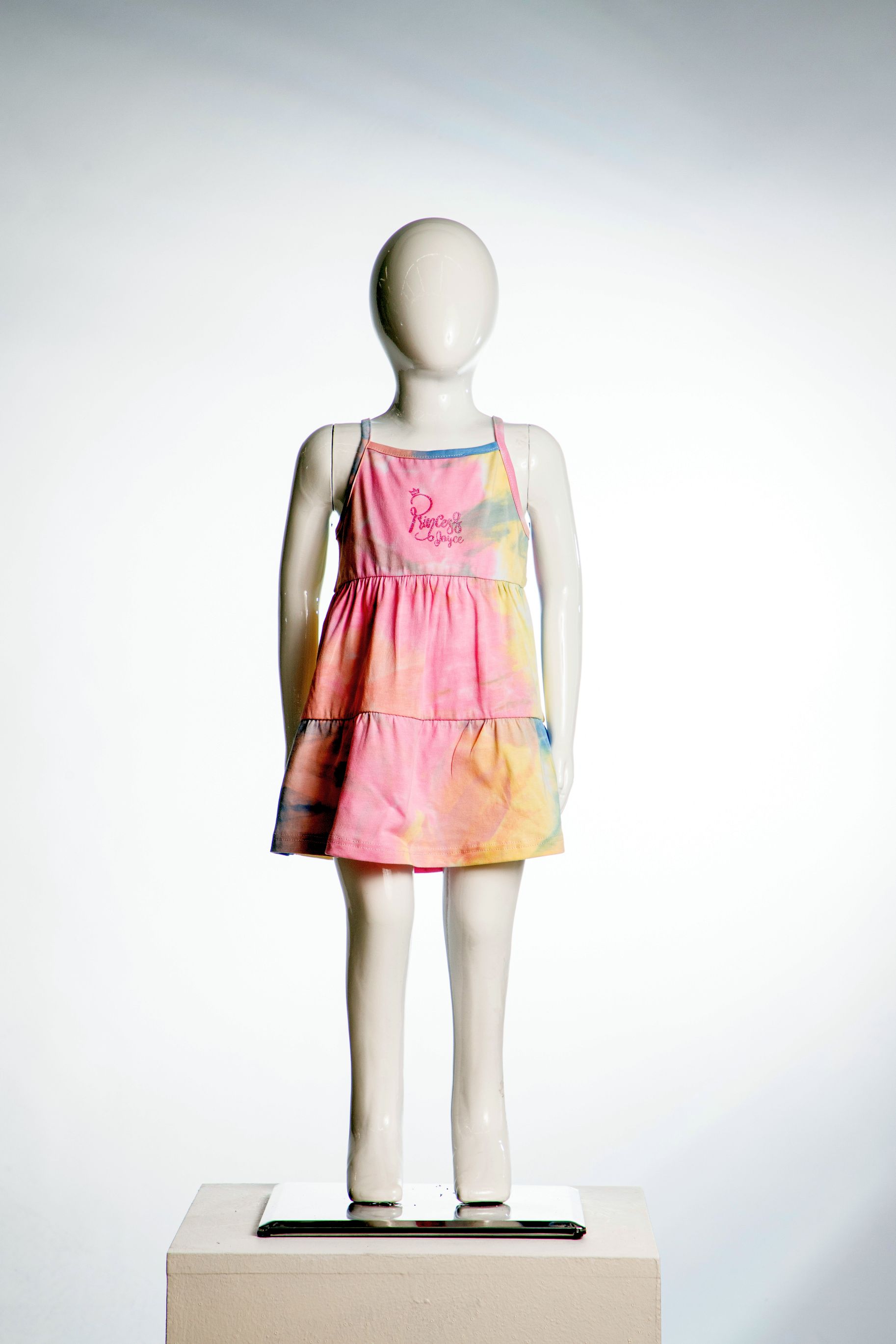 Dívčí letní šaty na ramínka "PRINCESS"/Růžová Barva: Růžová, Velikost: vel. 2 (86/92 cm)