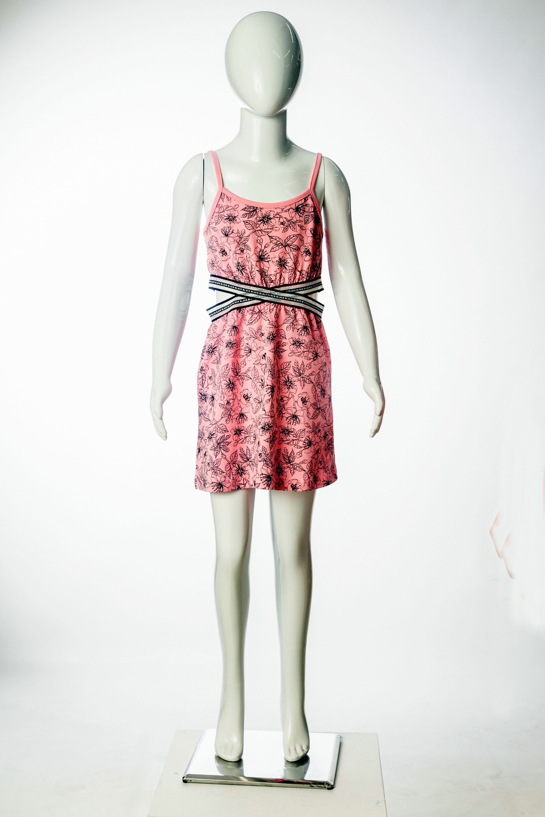 Dívčí letní šaty "WAIST DRESS"/Červená Barva: Červená, Velikost: vel. 14 (150/158 cm)