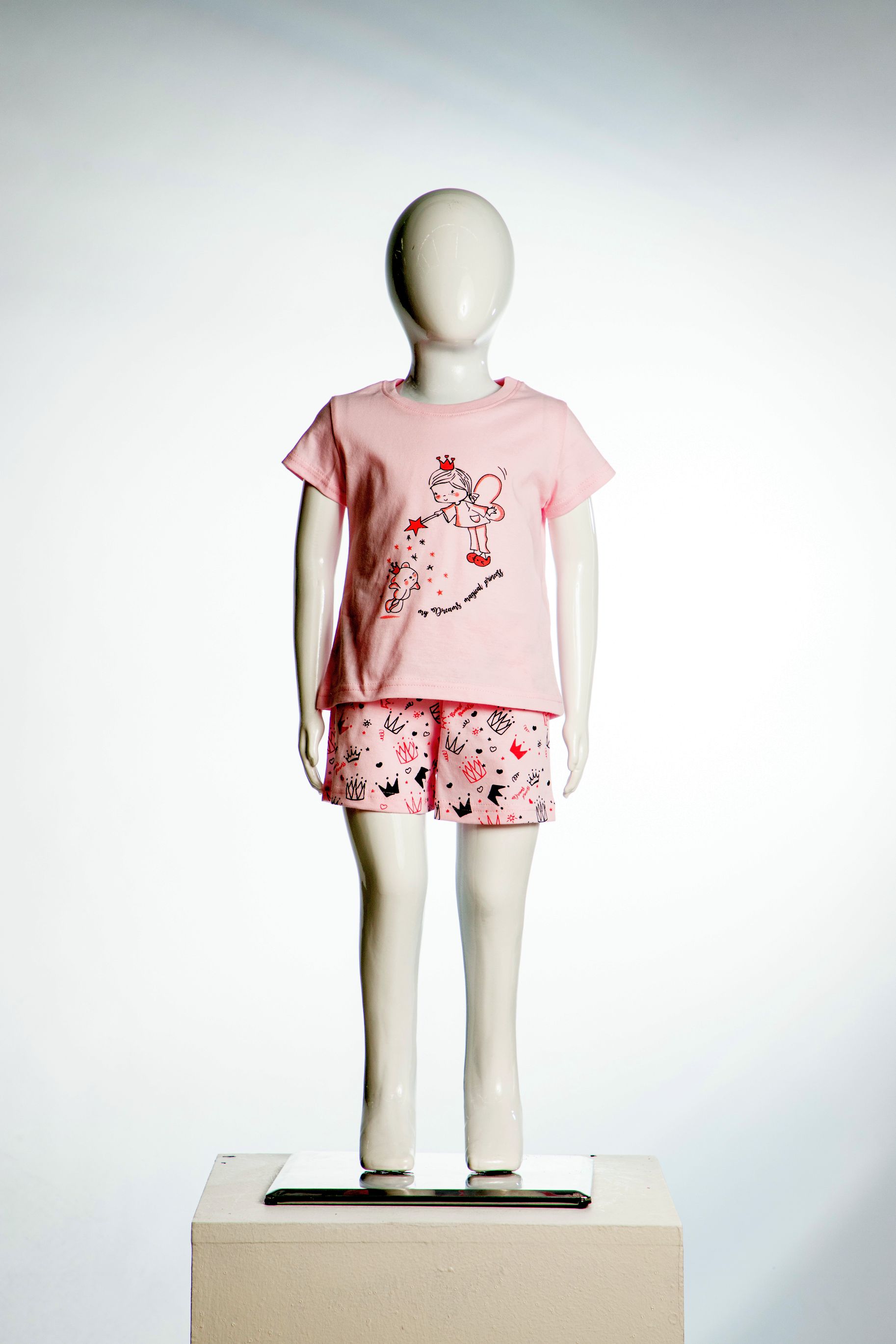 Dívčí bavlněné pyžamo "MAGIC PRINCESS"/růžová Barva: Růžová, Velikost: vel. 1 (78/86 cm)
