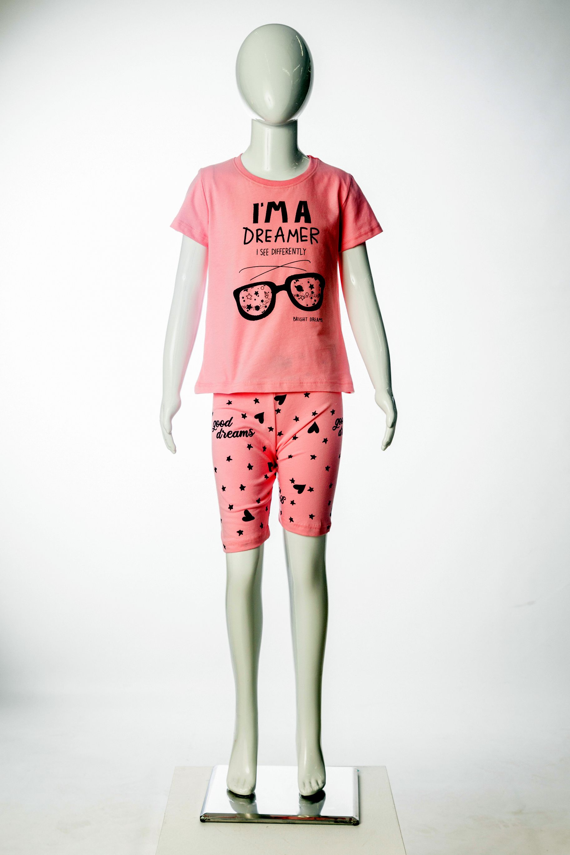 Dívčí bavlněné pyžamo "DREAMER"/Růžová Barva: Růžová, Velikost: vel. 6 (114/120 cm)