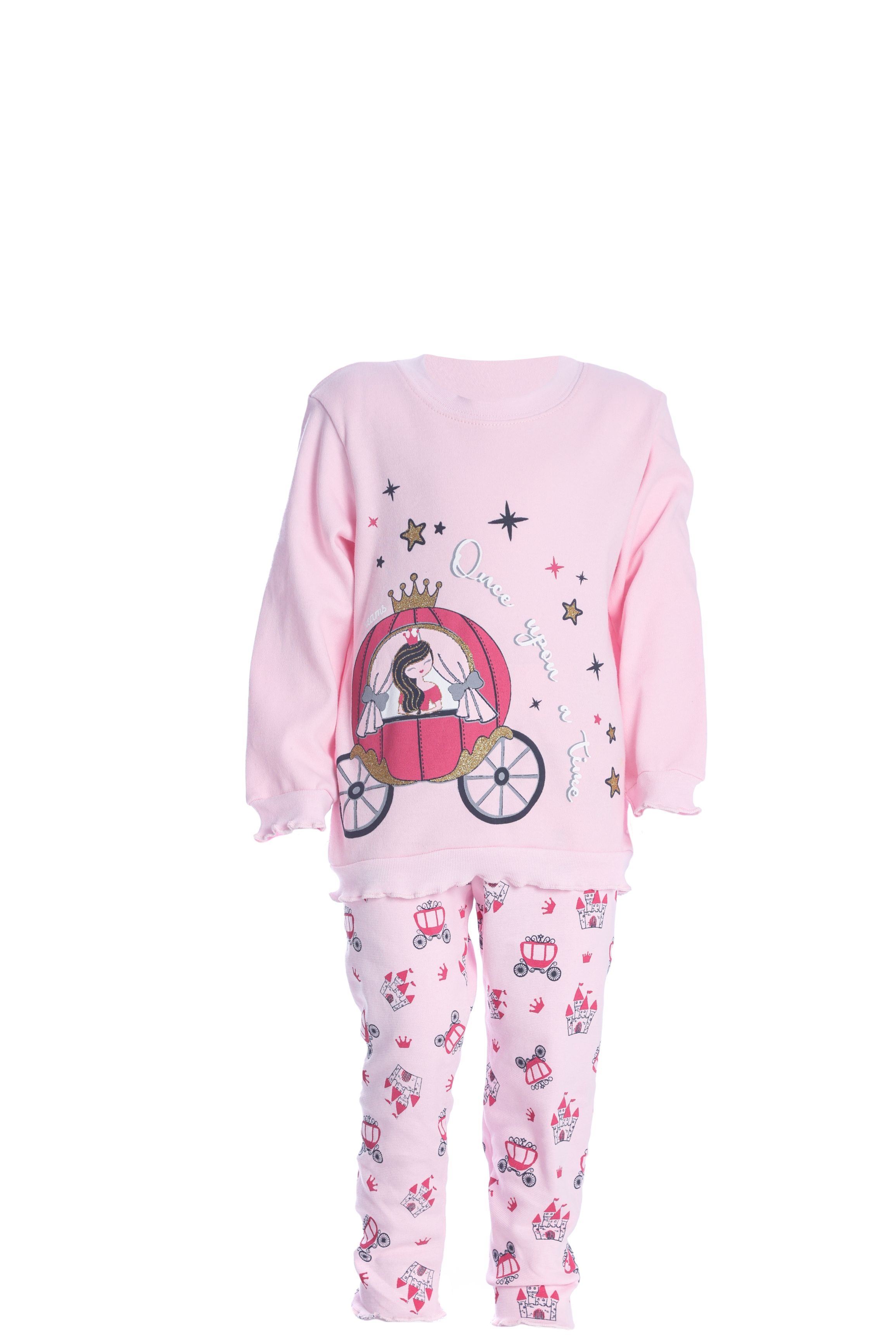 Dívčí bavlněné pyžamo "CARRIAGE"/Růžová Barva: Růžová, Velikost: vel. 1 (78/86 cm)