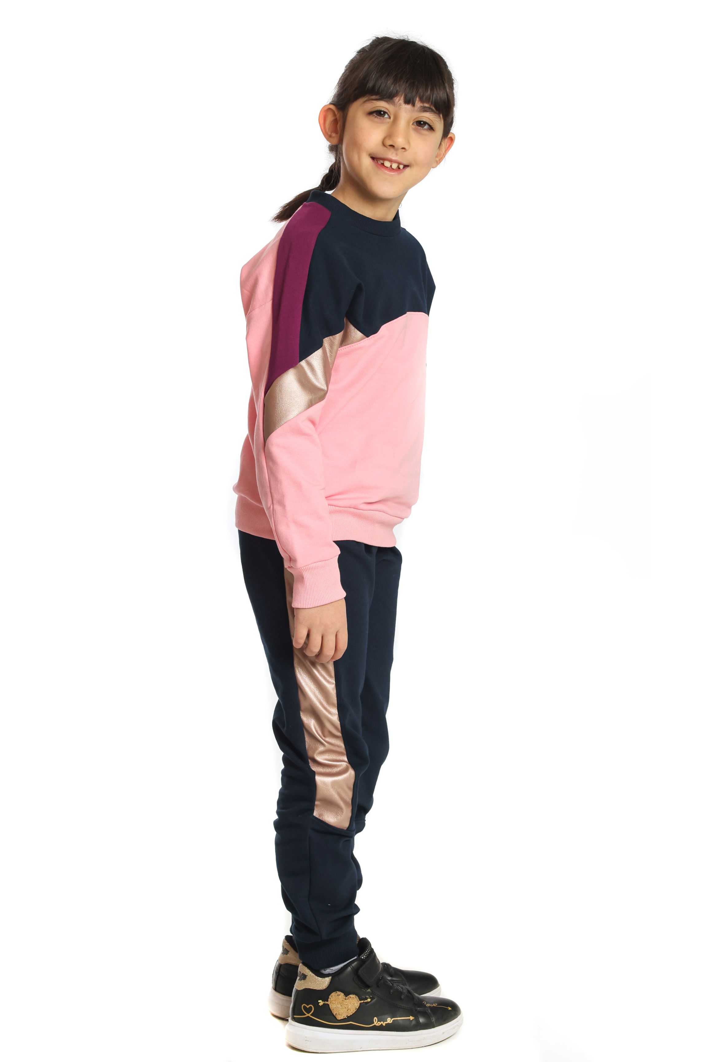 Dívčí tepláková souprava "COLORS"/Růžová Barva: Růžová, Velikost: vel. 14 (150/158 cm)
