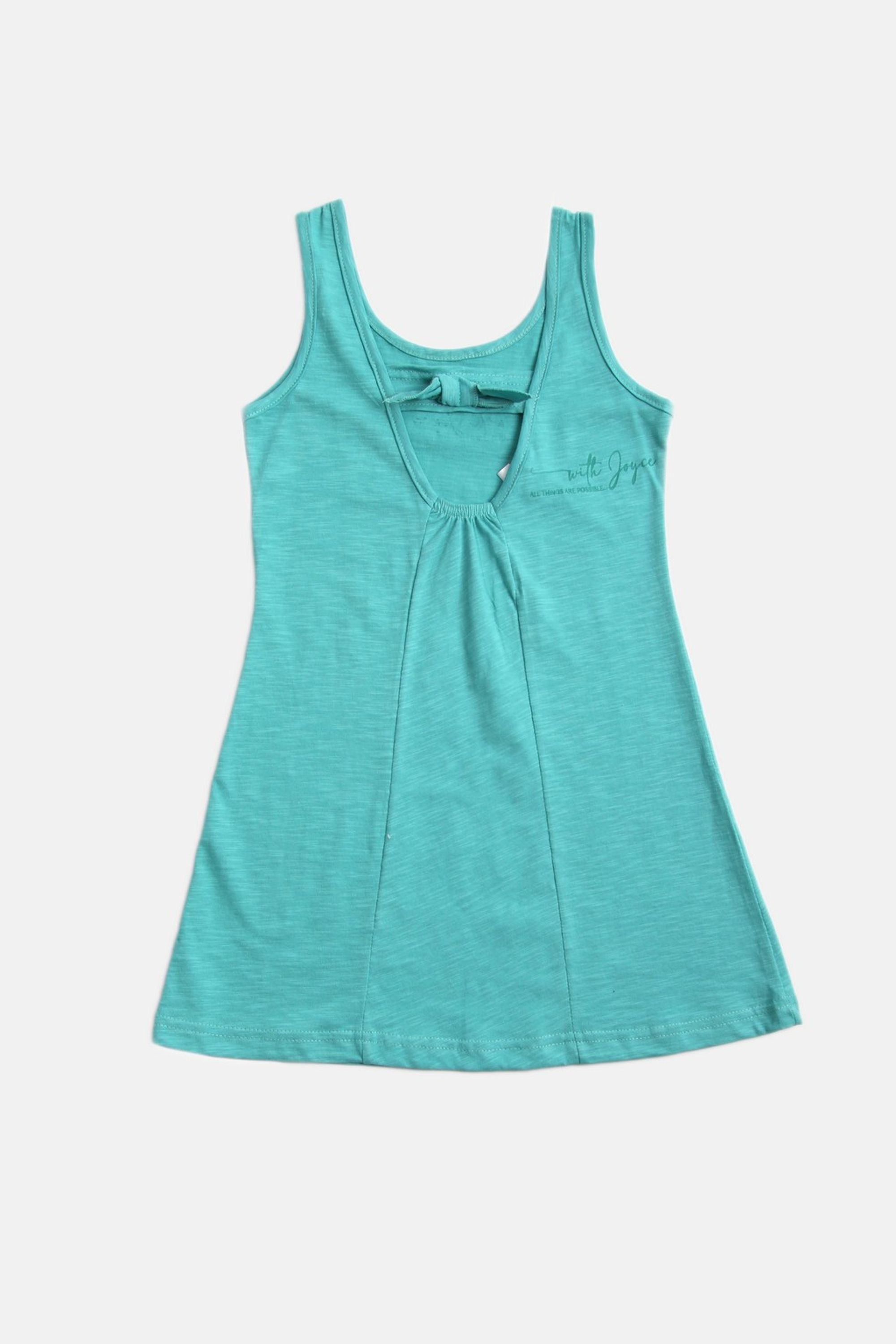 Dívčí bavlněné šaty "DRESS SIMPLE"/Růžová, zelená Barva: Zelená, Velikost: Vel. 12 (144/150 cm)