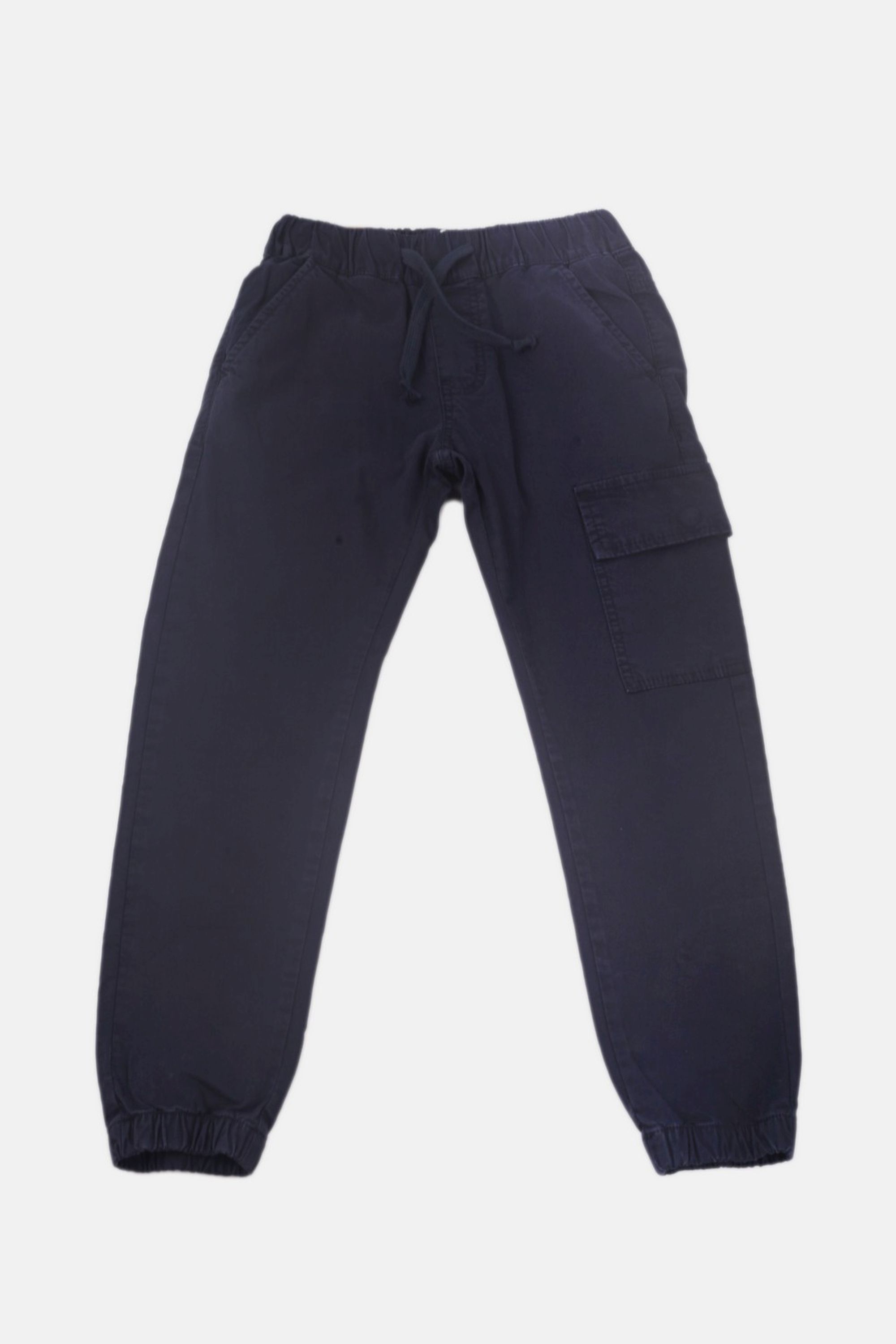 Chlapecké bavlněné kalhoty s gumou v pase/Hnědá, modrá Barva: Modrá, Velikost: vel. 3 (98/100 cm)