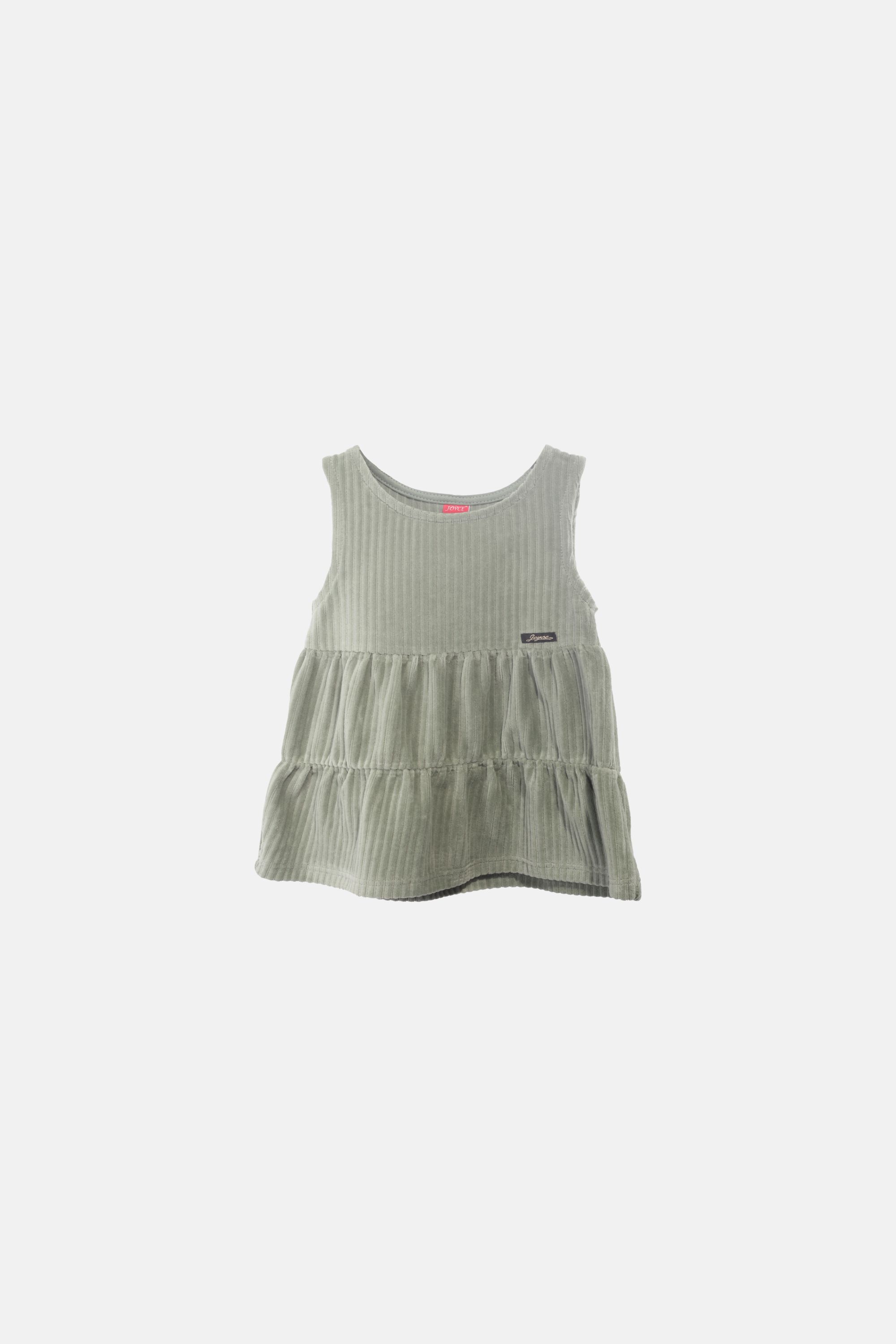 Dívčí velurové šaty "SARAFAN DRESS"/Šedá, růžová, zelená, hnědá Barva: Zelená, Velikost: vel. 3 (98/100 cm)