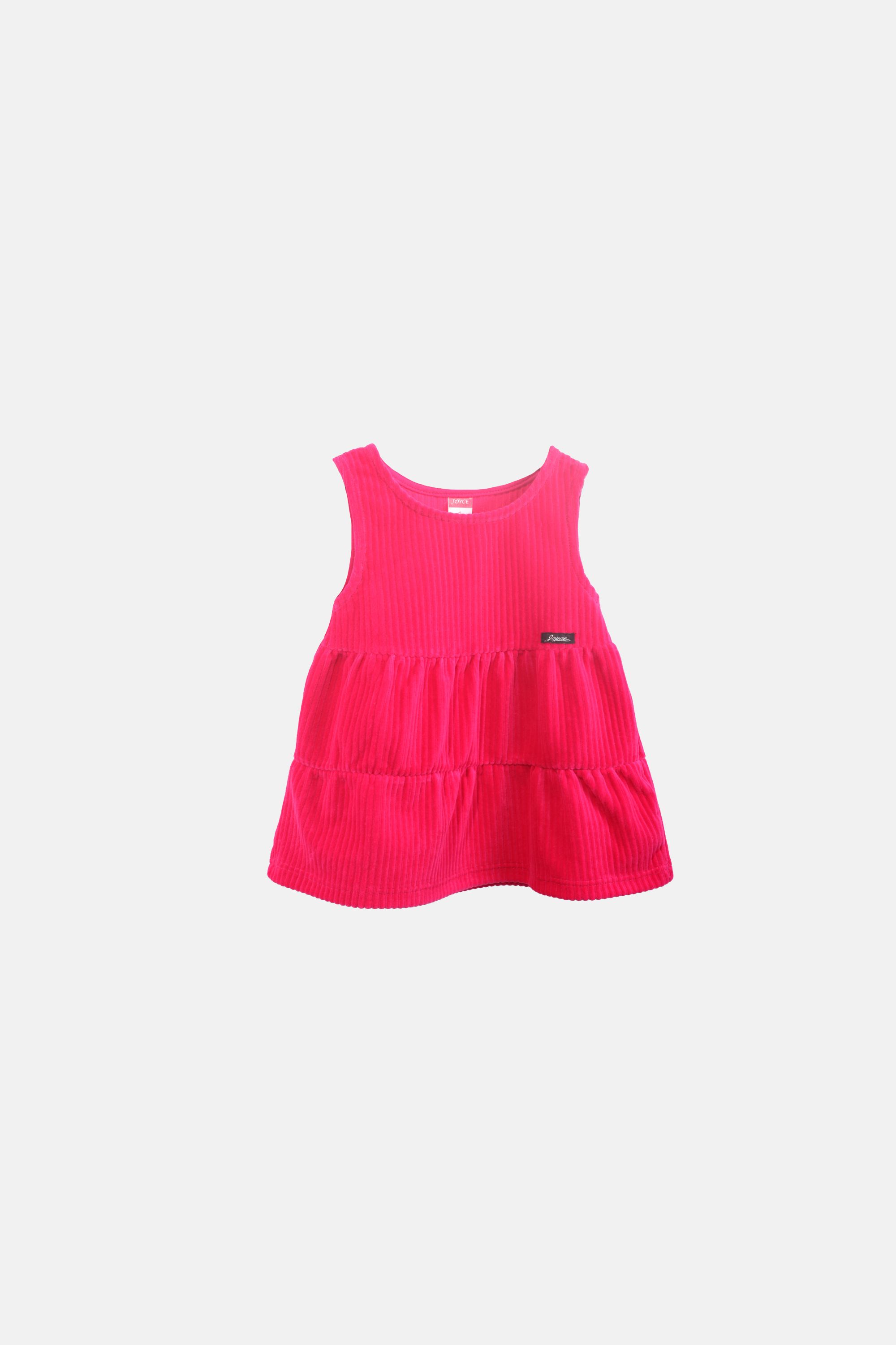 Dívčí velurové šaty "SARAFAN DRESS"/Šedá, růžová, zelená, hnědá Barva: Růžová, Velikost: vel. 1 (78/86 cm)