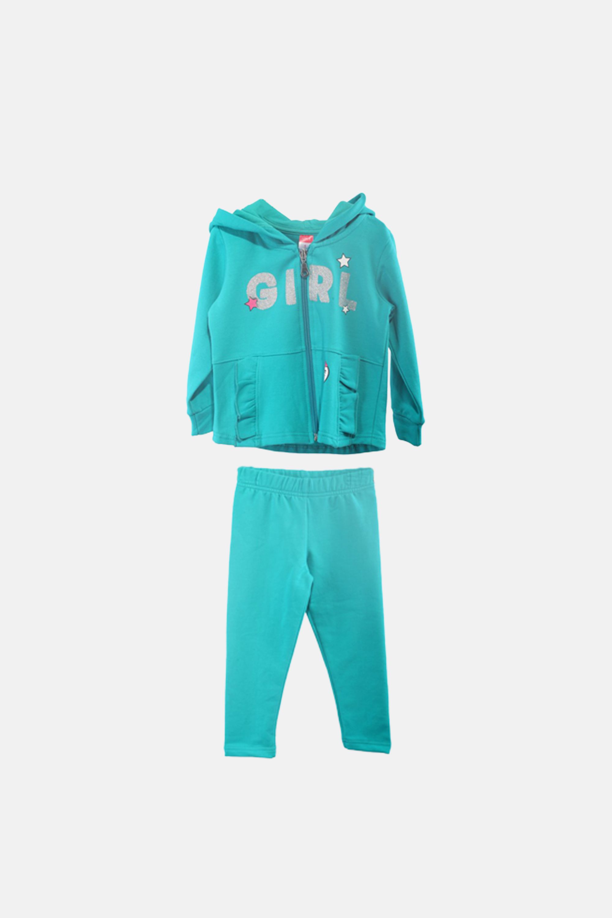 Dívčí souprava s legínami "GIRL SET"/Růžová, zelená Barva: Zelená, Velikost: vel. 1 (78/86 cm)