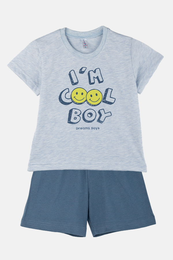 Chlapecké bavlněné pyžamo "COOL BOY/Modrá, šedá Barva: Modrá, Velikost: vel. 2 (86/92 cm)