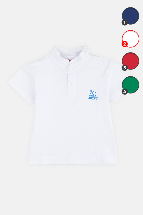 Chlapecké polo tričko "BASIC POLO"/Modrá, červená Barva: Modrá, Velikost: vel. 2 (86/92 cm)