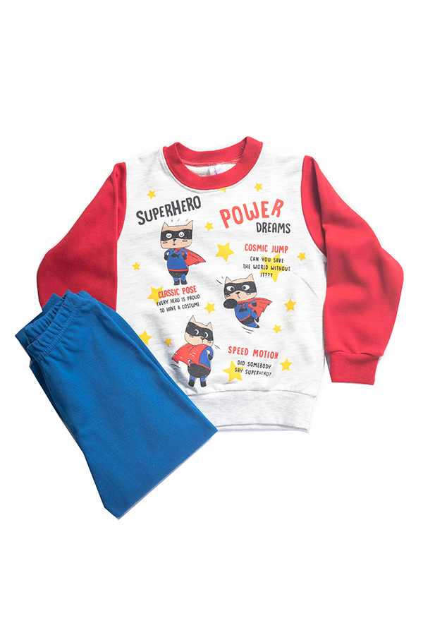 Chlapecké bavlněné pyžamo "SUPER HERO"/modrá Barva: Modrá, Velikost: 9-12 m