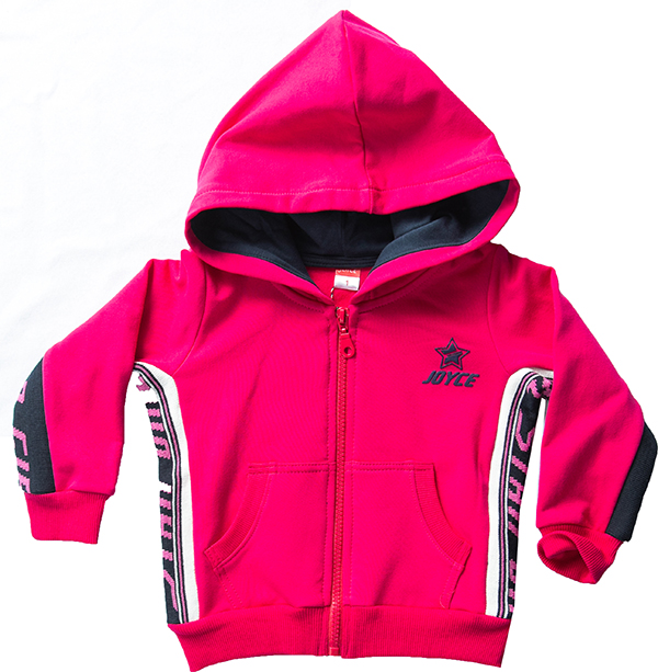 Dívčí mikina na zip s kapucí "STAR GIRL"/Růžová Velikost: 9-12 m