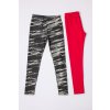 Dívčí bavlněné legíny s elastanem "DOUPLE PANTS"- 2 ks