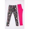 Dívčí bavlněné legíny s elastanem "DOUPLE PANTS"- 2 ks