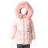 Dívčí zimní bunda "HEART"/Růžová