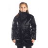 Dívčí zimní dlouhá bunda "BLACK"/Černá